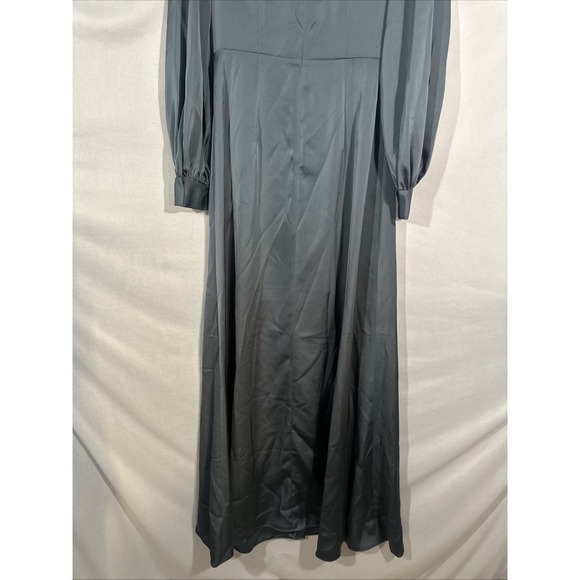 NWT $895 Sachin & Babi [ 2 ] Dorthea Satin Crepe A-line Gown in‎ Gunmetal #J1951 - Picture 13 of 13